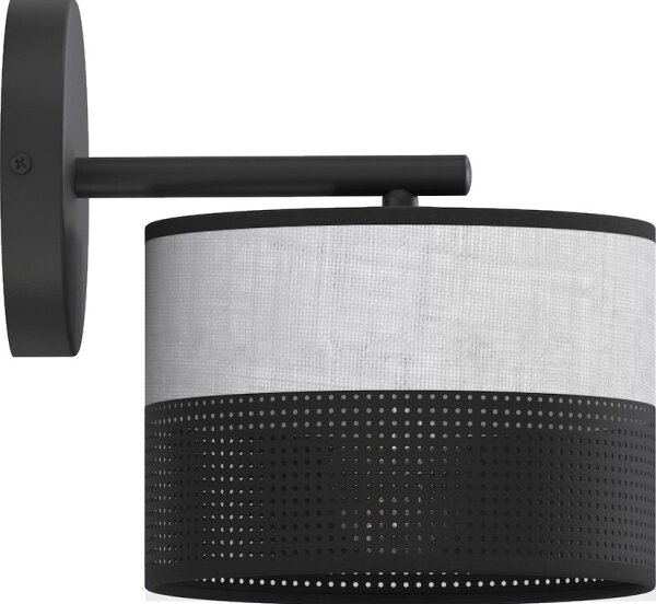 Nástěnná lampa KARBON 1xE27/15W/230V černá/šedá