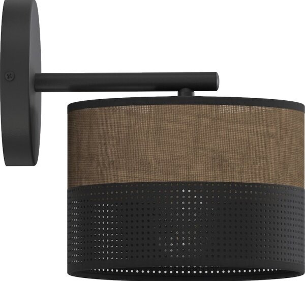 Nástěnná lampa KARBON 1xE27/15W/230V černá/hnědá