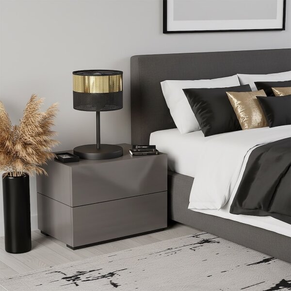 Stolní lampa LUX 1xE27/15W/230V černá/zlatá