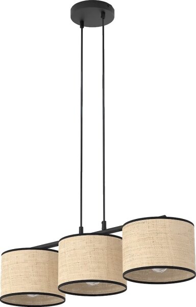 Lustr na lanku ECO 3xE27/15W/230V béžová/ratan