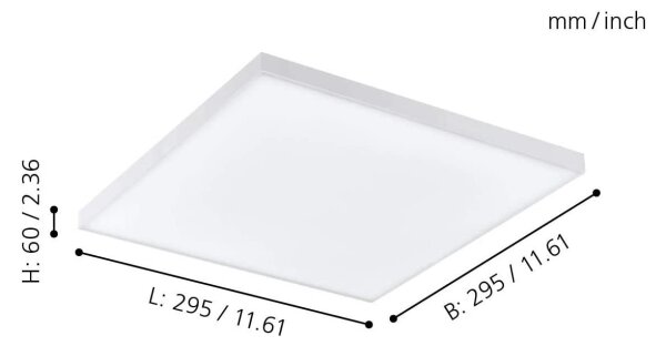 Eglo 98562 - LED RGB Stmívatelné stropní svítidlo TURCONA-C LED/15W/230V + DO