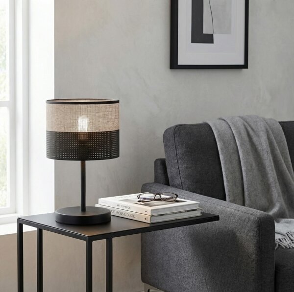 Stolní lampa KARBON 1xE27/15W/230V černá/šedá