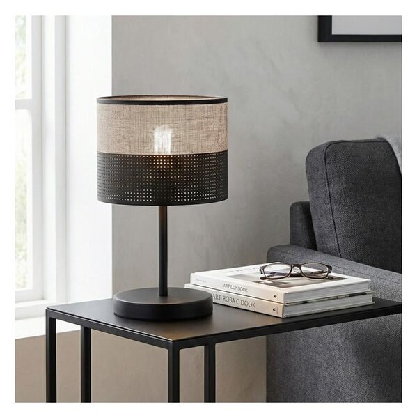 Stolní lampa KARBON 1xE27/15W/230V černá/šedá