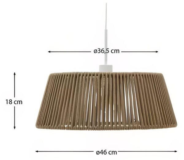 Béžovošedé závěsné stínidlo Kave Home Aldet 46 cm