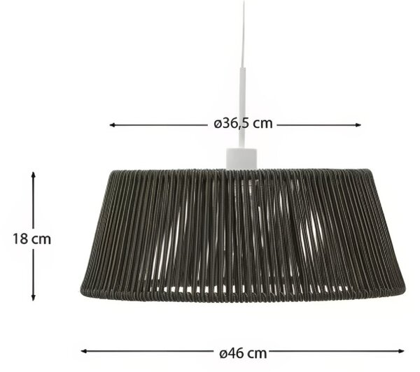 Tmavě zelené závěsné stínidlo Kave Home Aldet 46 cm