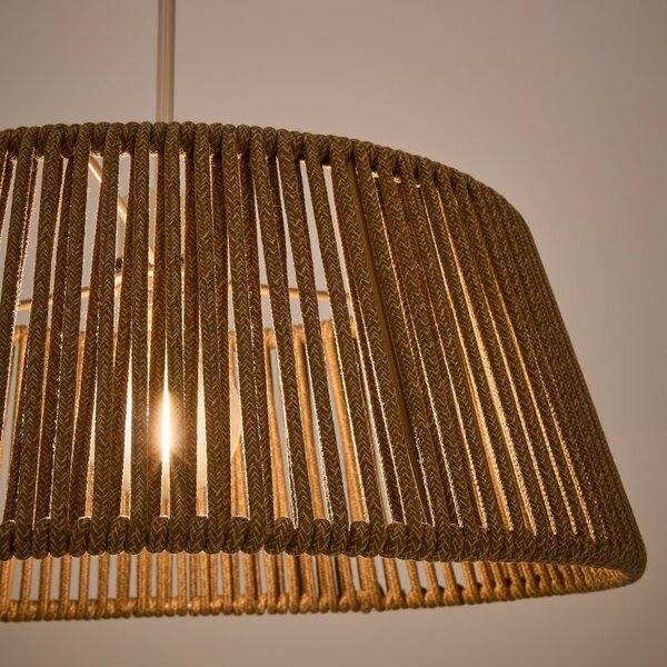 Béžovošedé závěsné stínidlo Kave Home Aldet 46 cm