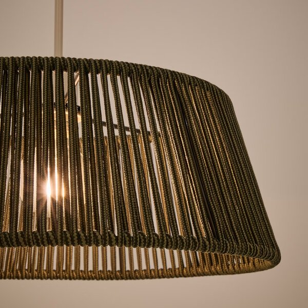 Tmavě zelené závěsné stínidlo Kave Home Aldet 46 cm