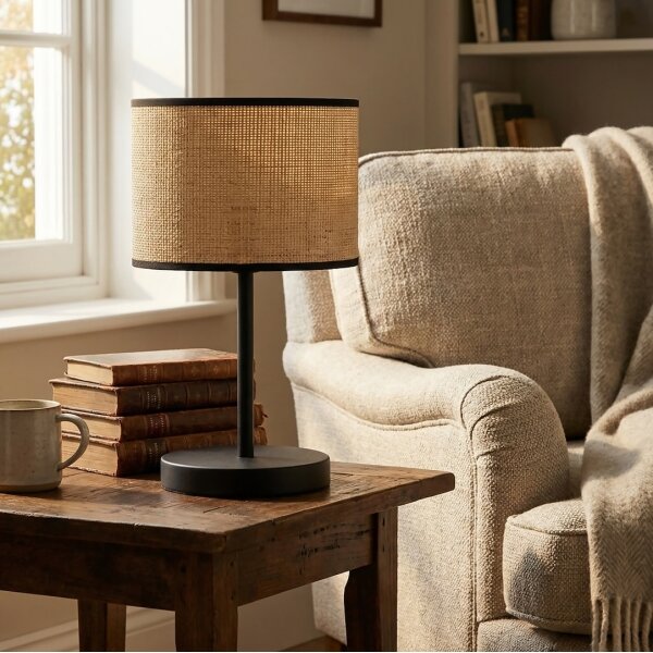 Stolní lampa ECO 1xE27/15W/230V béžová/ratan