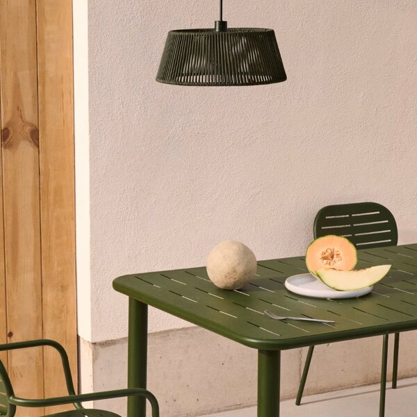 Tmavě zelené závěsné stínidlo Kave Home Aldet 46 cm