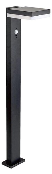 LED Solární lampa se senzorem LED/2W/3,7V IP54 3000K hranatý černá