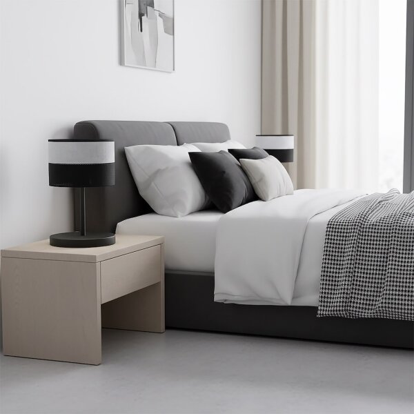 Stolní lampa KARBON 1xE27/15W/230V černá/šedá