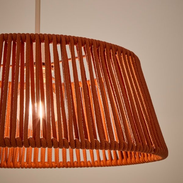 Terakotově červené závěsné stínidlo Kave Home Aldet 46 cm