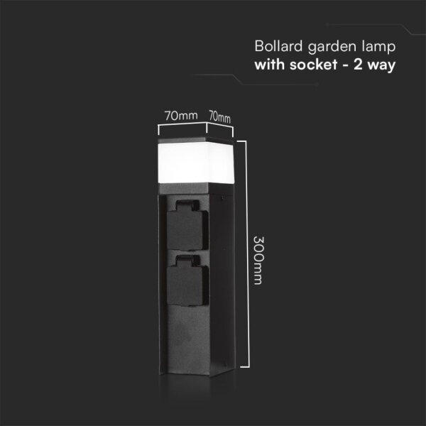Venkovní lampa se 2 zásuvkami 1xG9/11W/230V IP44