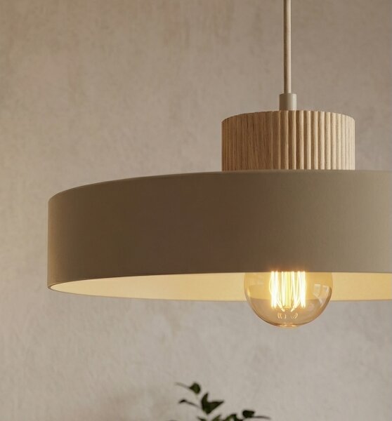 Lustr na lanku KIVI 1xE27/15W/230V béžová