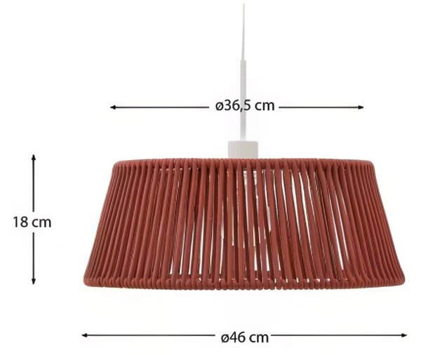 Terakotově červené závěsné stínidlo Kave Home Aldet 46 cm
