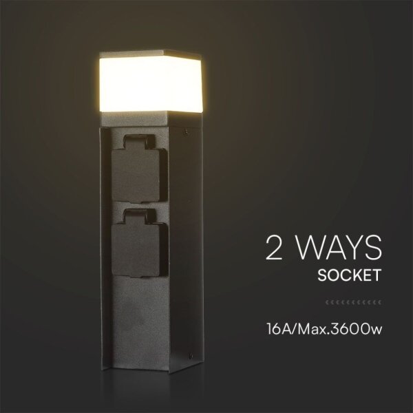 Venkovní lampa se 2 zásuvkami 1xG9/11W/230V IP44