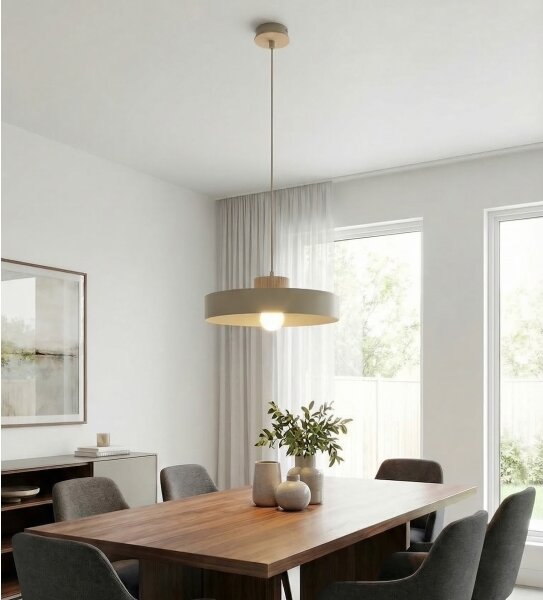 Lustr na lanku KIVI 1xE27/15W/230V béžová