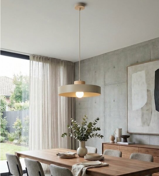 Lustr na lanku KIVI 1xE27/15W/230V béžová