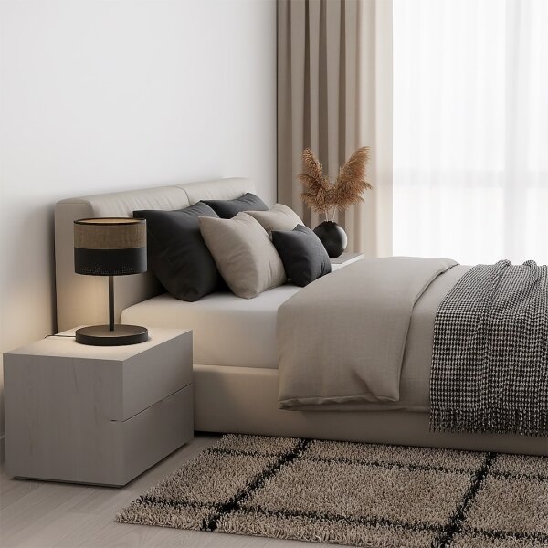 Stolní lampa KARBON 1xE27/15W/230V černá/hnědá