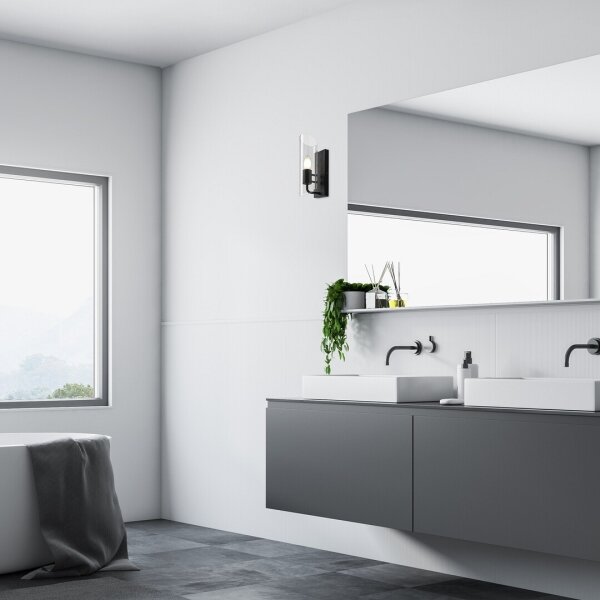 Rabalux 75027 - Koupelnové nástěnné svítidlo TEODORO 1xE14/12W/230V IP44 černá