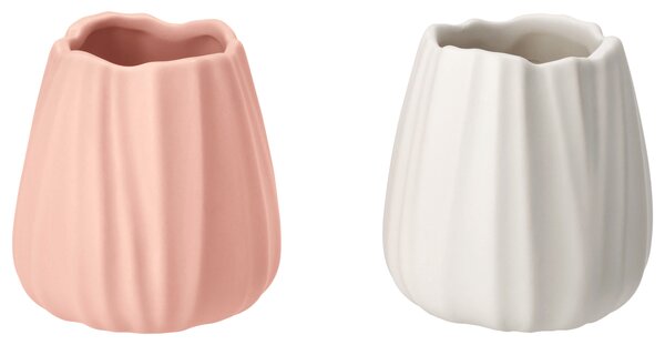 Livarno® Sada váz, 2dílná (růžová/bílá) (100399804002)