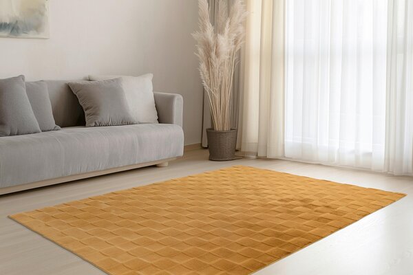 KOBEREC TKANÝ NA PLOCHO, 80/150 cm žlutá Kayoom - Online Only koberce & rohožky, Online Only
