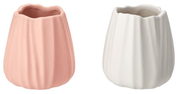 Livarno® Sada váz, 2dílná (růžová/bílá) (100399804002)
