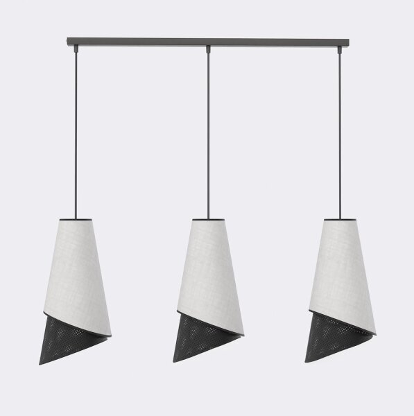 Lustr na lanku MODA 3xE27/15W/230V šedá/černá