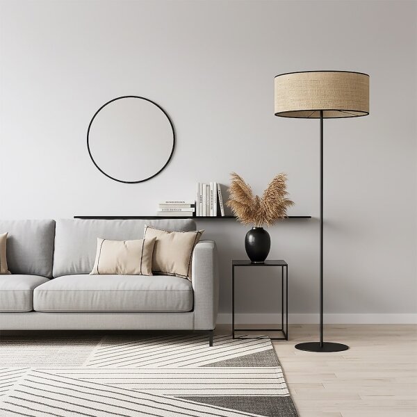 Stojací lampa ECO 1xE27/15W/230V béžová/ratan