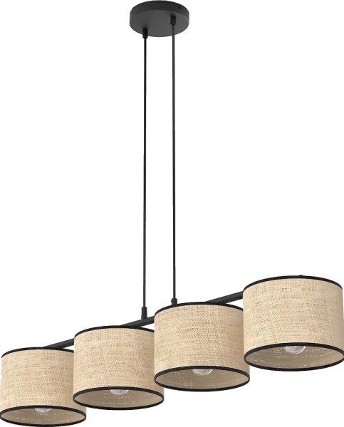 Lustr na lanku ECO 4xE27/15W/230V béžová/ratan