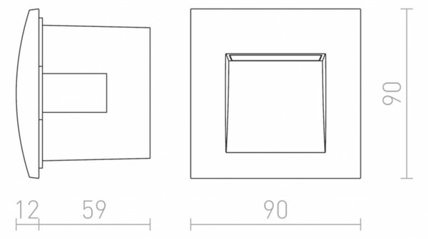 RED - DESIGN RENDL RENDL GORDIQ S zápustná bílá 230V LED 1.5W IP65 3000K R12533