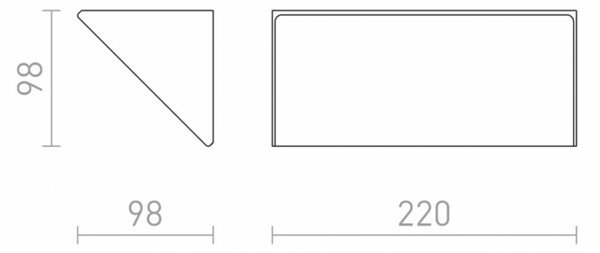 RED - DESIGN RENDL RENDL ANDANTE nástěnná antracitová matny akryl 230V LED 21W IP65 3000K R13504