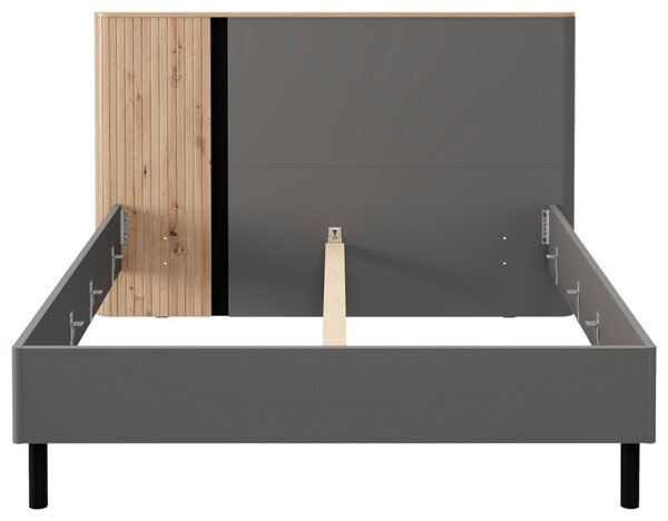 POSTEL, 180/200 cm, barvy grafitu, černá, dub artisan MID.YOU - Manželské postele, Online Only