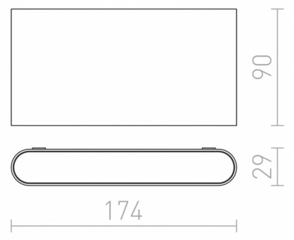 RED - DESIGN RENDL RENDL CHOIX 175 nástěnná antracitová 230V LED 12W IP54 3000K R12691