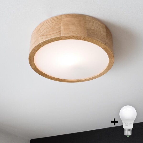 Brilagi - LED Stropní svítidlo CARVALHO 1xE27/60W/230V dub pr. 27,5 cm
