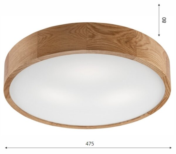 Brilagi - LED Stropní svítidlo CARVALHO 3xE27/60W/230V dub pr. 47,5 cm