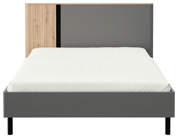POSTEL, 180/200 cm, barvy grafitu, černá, dub artisan MID.YOU - Manželské postele, Online Only