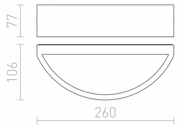 RED - DESIGN RENDL RENDL LESA nástěnná černá 230V E27 26W IP54 R10364