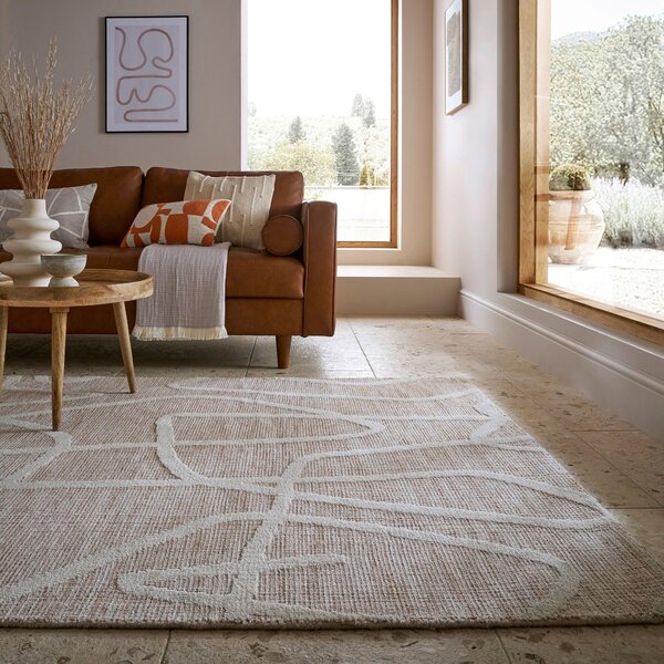 TKANÝ KOBEREC, 200/300 cm béžová Flair Rugs - Online Only koberce & rohožky, Online Only