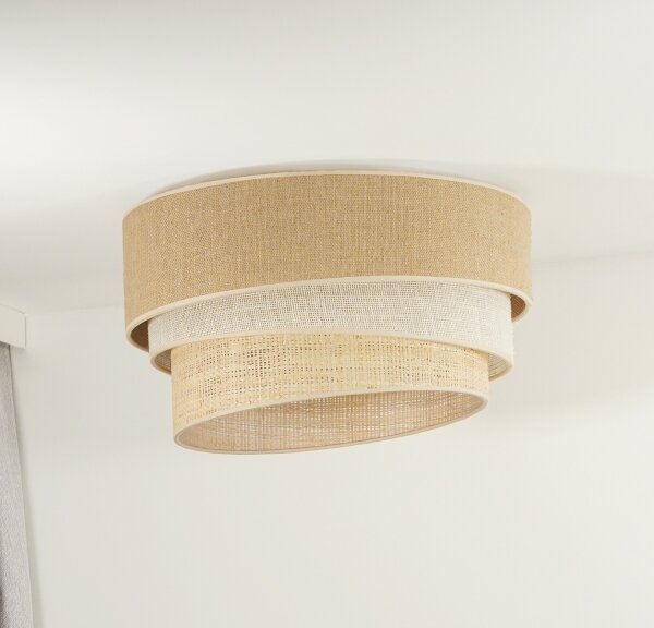 Duolla - Stropní svítidlo YUTE TRIO 1xE27/15W/230V pr. 45 cm hnědá/šedá/béžová