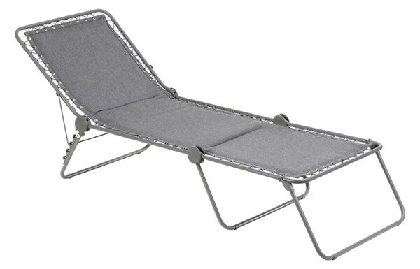 Polstrované skládací lehátko SIESTA L LightComfort šedá Ombre