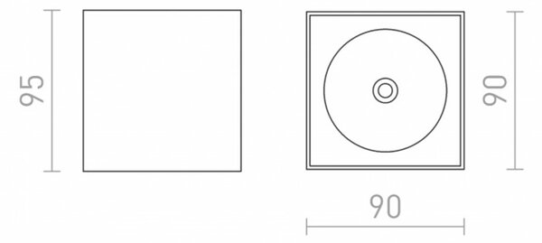RED - DESIGN RENDL RENDL SENZA SQ stropní antracitová čiré sklo 230V LED 6W IP65 3000K R13625