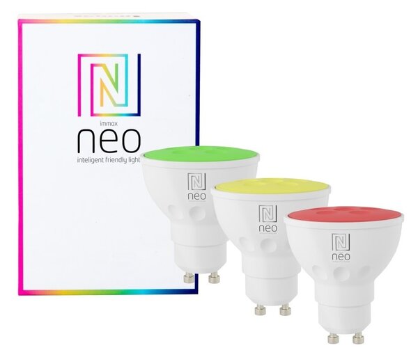 Immax NEO 07777C - SADA 3x LED RGB+CCT Stmívatelná žárovka GU10/4,8W/230V Tuya