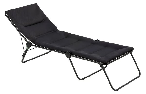 Polstrované skládací lehátko SIESTA L AirComfort černá Acier