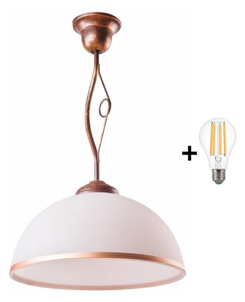 Brilagi - LED Lustr na tyči ANTICO 1xE27/60W/230V bronz patina