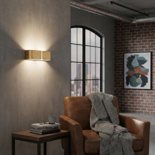Nástěnné svítidlo Ideal lux 088266 CLIP AP2 SMALL ORO 2xE27 60W