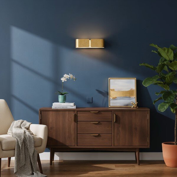 Nástěnné svítidlo Ideal lux 088266 CLIP AP2 SMALL ORO 2xE27 60W