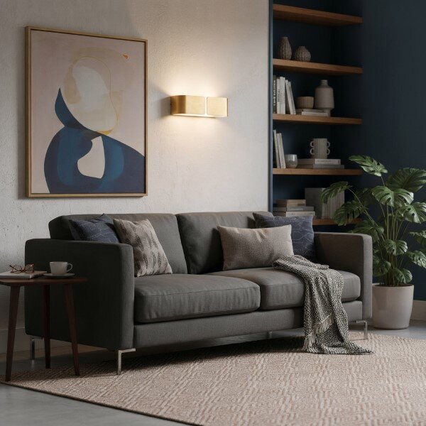 Nástěnné svítidlo Ideal lux 088266 CLIP AP2 SMALL ORO 2xE27 60W