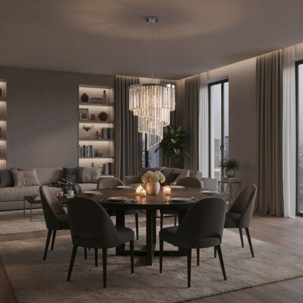 Závěsné svítidlo / Luster Ideal lux 166247 CARLTON SP12 CROMO 12xE14 40W chrom