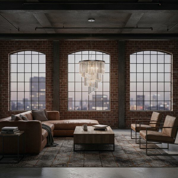 Závěsné svítidlo / Luster Ideal lux 166247 CARLTON SP12 CROMO 12xE14 40W chrom